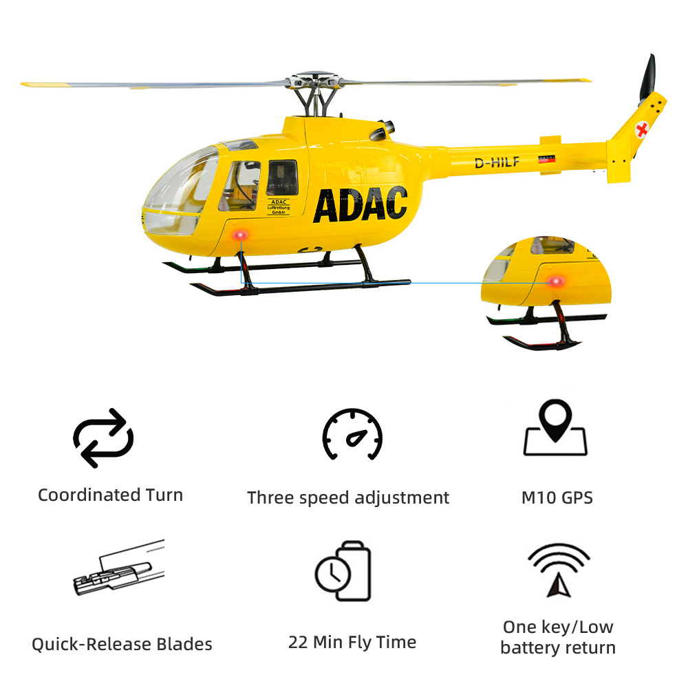 Outdoor Lighting Experts - FLY WING BO105 Ölçekli Helikopter, LED