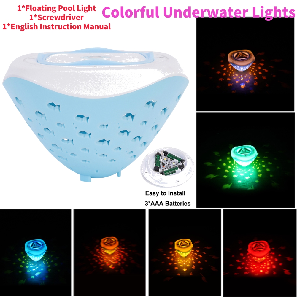 Pond Light Submersible - Renkli Sualtı Işıkları Balık Desenli Çeşme