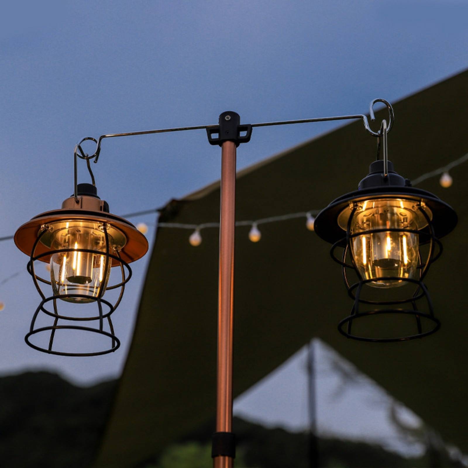 Outdoor Lighting Poles - Kancalı Tripod Standı Teleskopik Asma Lamba