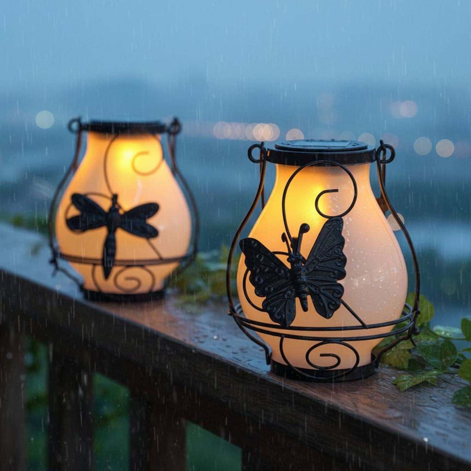 Outdoor Lighting Patio - Güneş Enerjili Kelebek Feneri Su Geçirmez