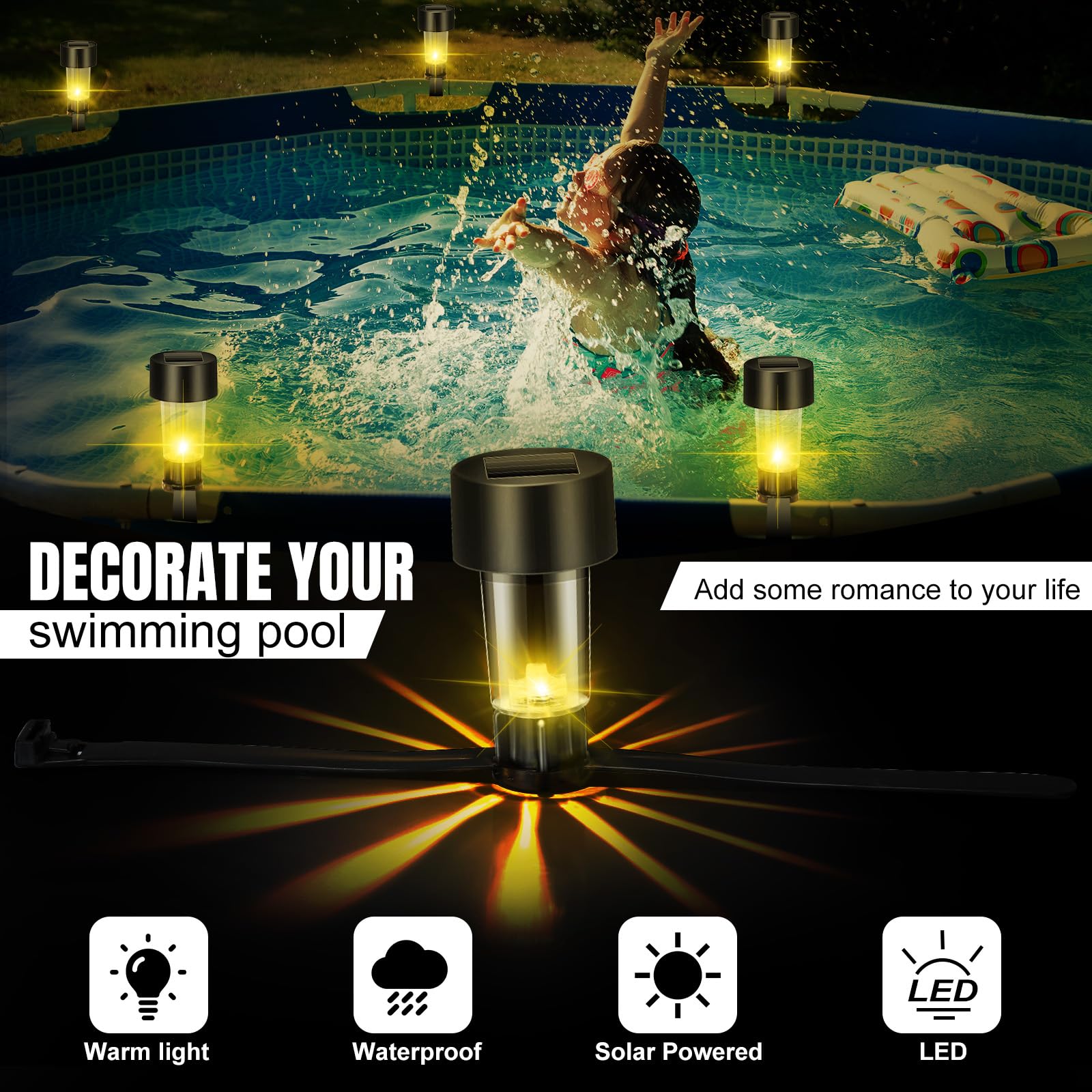 6 paket güneş havuz ışığı çerç - Pond Light Submersible incelemesi ve fiyatı