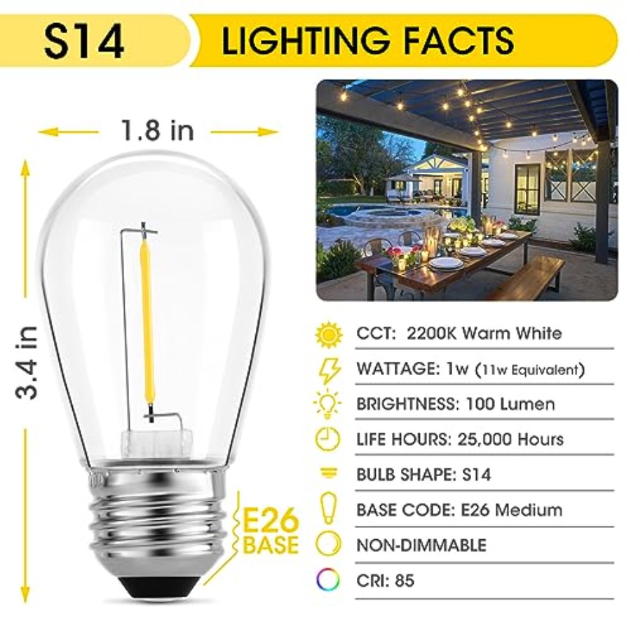 Dış Mekan Dize Işıkları için 3 - Outdoor Lighting Patio incelemesi ve fiyatı