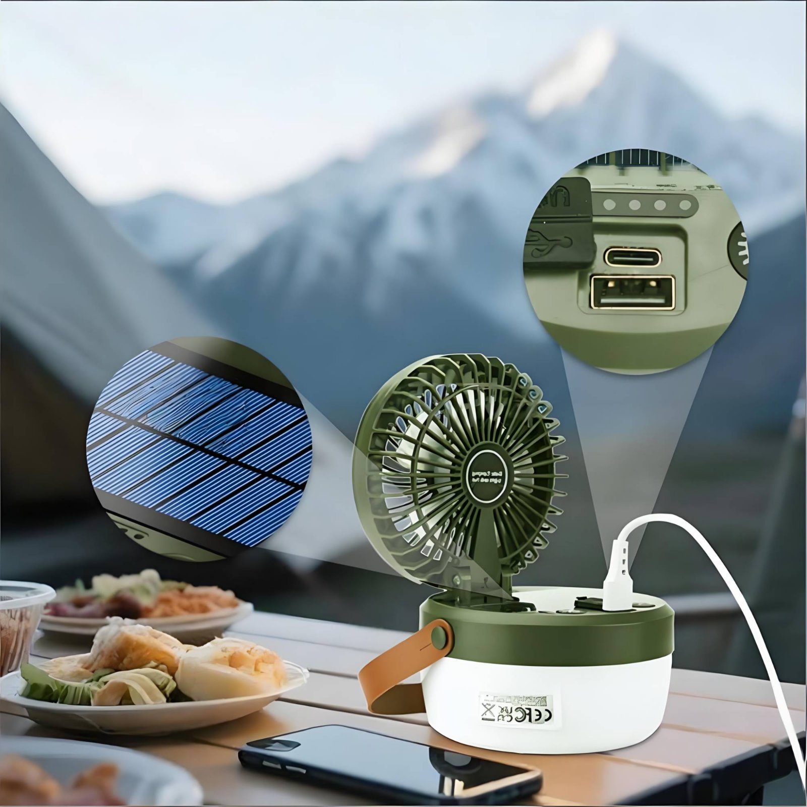 Güneş Enerjili Kamp Fanı Fener - Outdoor Lighting Design incelemesi ve fiyatı