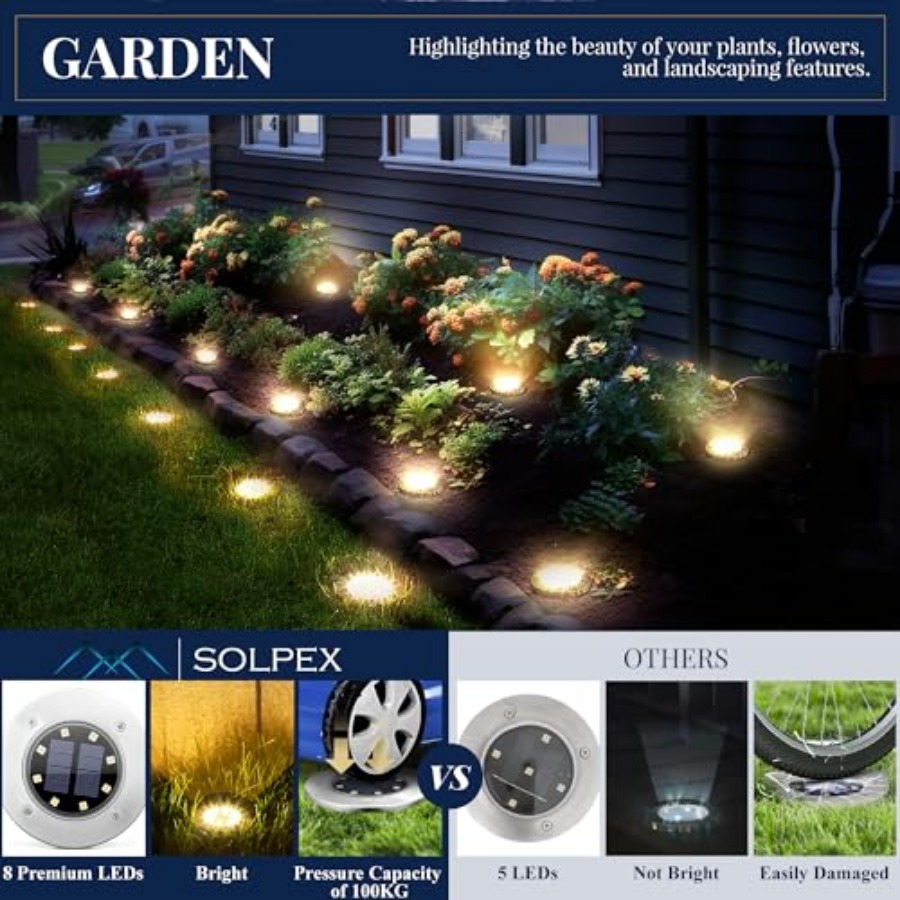 Güneş Enerjili Zemin Lambaları - Outdoor Lighting Patio incelemesi ve fiyatı